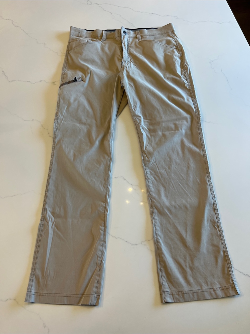 Orvis Men’s 1525905 Khaki Stretch Nylon Water Repellant Tech Pants Size 36x32